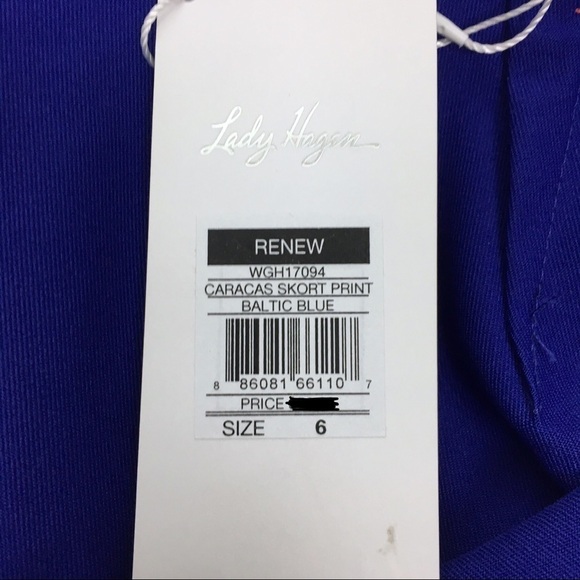LADY HAGEN Golf Skort Skirt Caracas Renew Shorts Chevron Pickleball Size 6 NWT - Picture 9 of 12